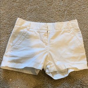 Jcrew white chino shorts